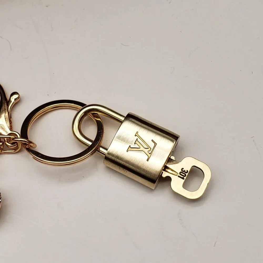 Louis Vuitton Authentic Gold Padlock 🔑 Key + Stylish Bag Unbranded Cherry Charm
